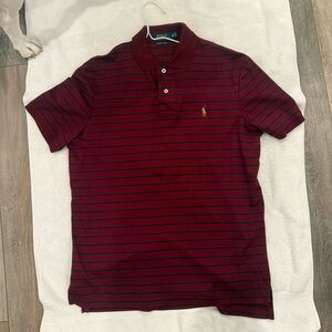 Polo by Ralph Lauren Men's Burgundy Striped Shirt